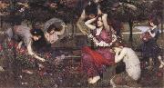 John William Waterhouse Flor and the Zephyrs painting